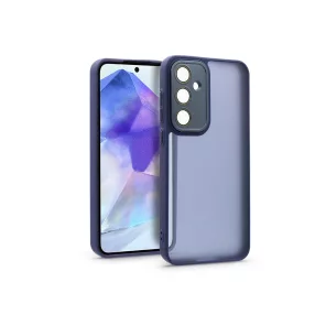   Haffner Variete tok kameravédő lencsevédő üveggel - Samsung SM-A556 Galaxy A55 5G - sötétkék