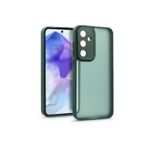   Haffner Variete tok kameravédő lencsevédő üveggel - Samsung SM-A556 Galaxy A55 5G - sötétzöld