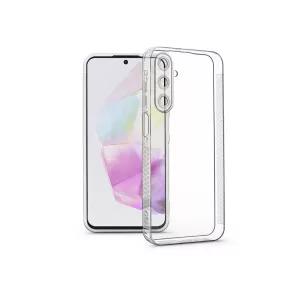   Haffner Grid Clear Case kameravédős szilikon tok - Samsung SM-A356 Galaxy A35 5G - átlátszó