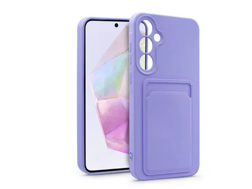 Haffner Card Case kártyatartós szilikon tok - Samsung SM-A356 Galaxy A35 5G - lila