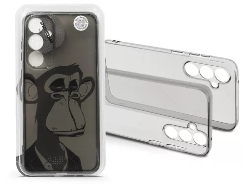 Haffner Gray Monkey szilikon tok - Samsung SM-A256 Galaxy A25 5G - átlátszó