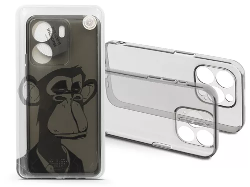 Haffner Gray Monkey szilikon tok - Xiaomi Redmi 13C - átlátszó