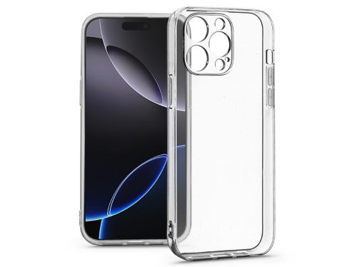 Haffner Clear Case kameravédős szilikon tok - Apple iPhone 16 Pro - átlátszó