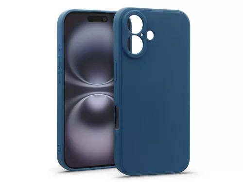 Haffner Matt szilikon tok - Apple iPhone 16 - kék