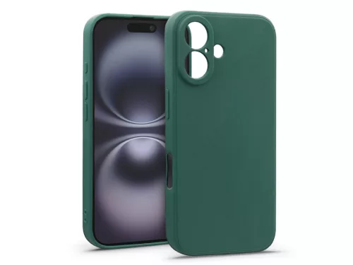 Haffner Matt szilikon tok - Apple iPhone 16 - zöld