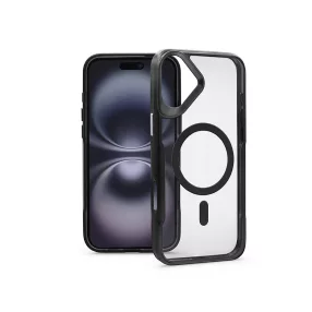   Haffner Ergofit Newzone Magsafe szilikon tok - Apple iPhone 16 Plus - fekete/átlátszó