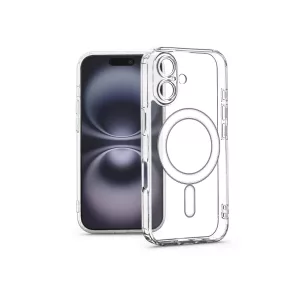   Haffner Clear Mag Cover kameravédős szilikon tok - Apple iPhone 16 - átlátszó