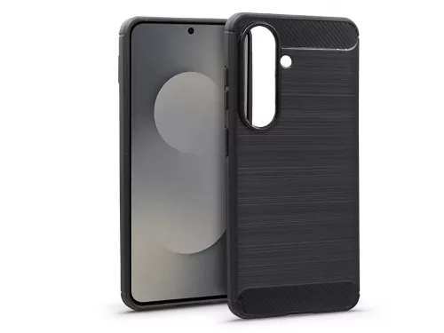 Haffner Carbon szilikon tok - Samsung SM-S942 Galaxy S26 - fekete