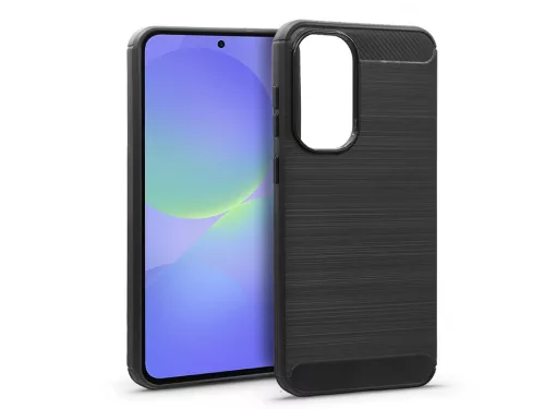 Haffner Carbon szilikon tok - Samsung SM-A376B Galaxy A37 5G - fekete