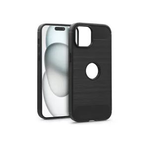 Haffner Carbon szilikon tok - Apple iPhone 15 - fekete
