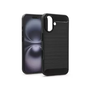 Haffner Carbon szilikon tok - Apple iPhone 16 - fekete