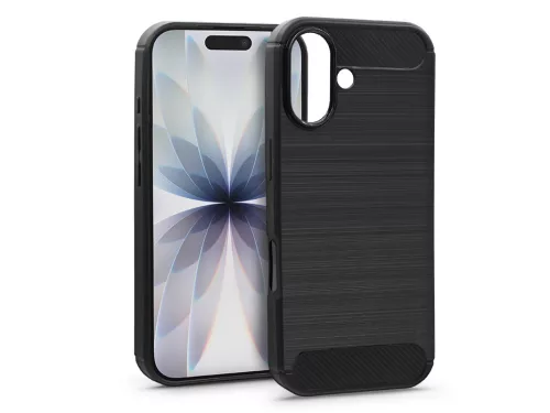 Haffner Carbon szilikon tok - Apple iPhone 17 - fekete