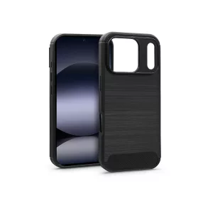 Haffner Carbon szilikon tok - Apple iPhone 17 Pro - fekete