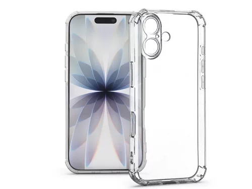 Haffner Anti Shock kamervédős szilikon tok - Apple iPhone 17 - átlátszó