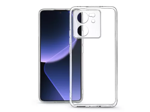 Haffner Clear Case kameravédős szilikon tok - Xiaomi 13T - átlátszó