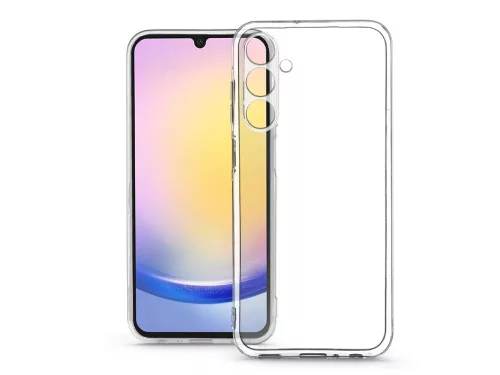 Haffner Clear Case kameravédős szilikon tok - Samsung SM-A256 Galaxy A25 5G - átlátszó