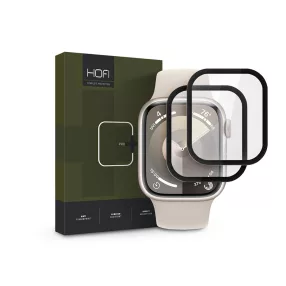   HOFI Hybrid Pro+ Glass - Apple Watch Series 7/8/9 (41 mm) üvegfólia - 2 db/cs - fekete