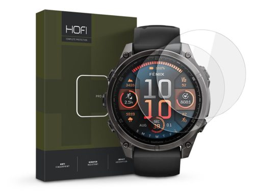 HOFI Glass Pro+ - Garmin Fenix 8 (47 mm) üvegfólia - 2 db/cs - átlátszó