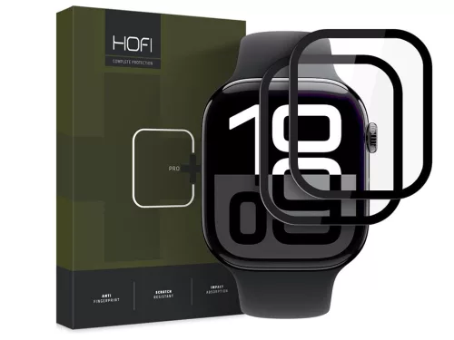 HOFI Hybrid Pro+ Glass - Apple Watch Series 10/11 (46 mm) üvegfólia - 2 db/cs - fekete