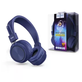   HOCO Wireless Bluetooth sztereó fejhallgató beépített mikrofonnal - HOCO W25 Promise Deep Bass Wireless - kék