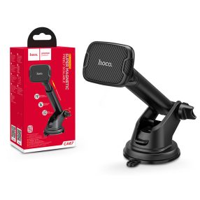   HOCO műszerfalra / szélvédőre helyezhető mágneses autós tartó - HOCO CA67 Super Magnetic Car Holder - fekete