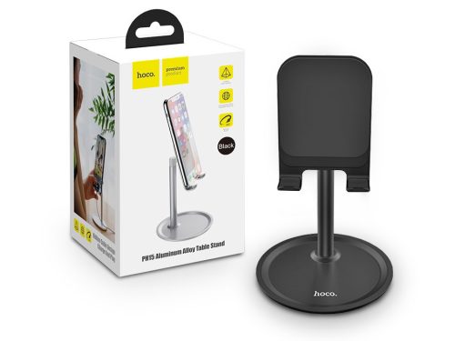 HOCO univerzális asztali telefon/tablet tartó 4,7-10", méretű készülékhez - HOCO PH15 Aluminium Alloy Table Stand - fekete
