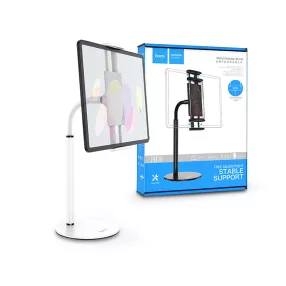   HOCO asztali telefon/tablet tartó 4,7-10'' méretű készülékhez - HOCO PH30 Metal Desktop Stand - fehér