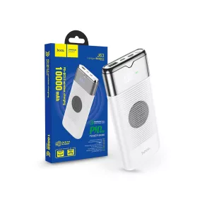   HOCO hordozható külső akkumulátor / power bank - 10.000 mAh - HOCO J63 - USB +  Type-C + microUSB + PD + QC3.0 Wireless Charging  - fehér