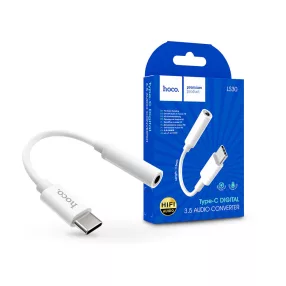   HOCO USB Type-C - 3.5 mm jack adapter - HOCO LS30 Type-C Digital 3.5 Audio      Converter - fehér