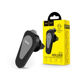   HOCO szellőzőrácsba illeszthető mágneses autós tartó vészhelyzeti kalapáccsal ésrejtett pengével - HOCO CA37 Magnetic Holder - fekete