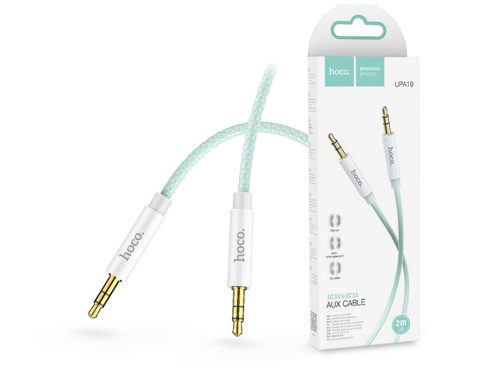 HOCO 3,5 - 3,5 mm jack audio kábel 2 m-es vezetékkel - HOCO UPA19 Aux Audio     Cable - zöld