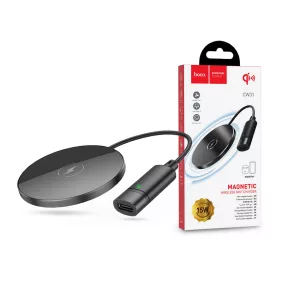   HOCO Qi univerzális vezeték nélküli töltő állomás - 15W - HOCO CW31 Magnetic    MagSafe Fast Charger - fekete