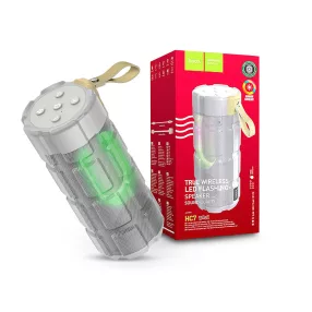   HOCO vezeték nélküli bluetooth hangszóró - HOCO HC7 Pleasant LED Flashing True  Wireless Speaker - szürke