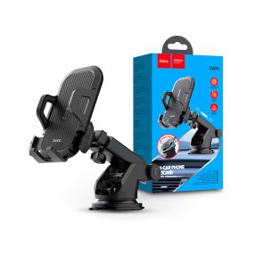   HOCO műszerfalra / szélvédőre helyezhető autós tartó 4,5-6,5'' méretű           készülékhez- HOCO CA76 Touareg Car Holder - fekete