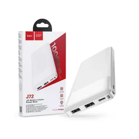   HOCO J72 powerbank 2xUSB/Type-C/microUSB - 10.000 mAh - fehér