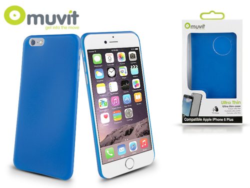 Apple iPhone 6 Plus szilikon hátlap - Muvit Ultra Thin 0,35 mm - kék