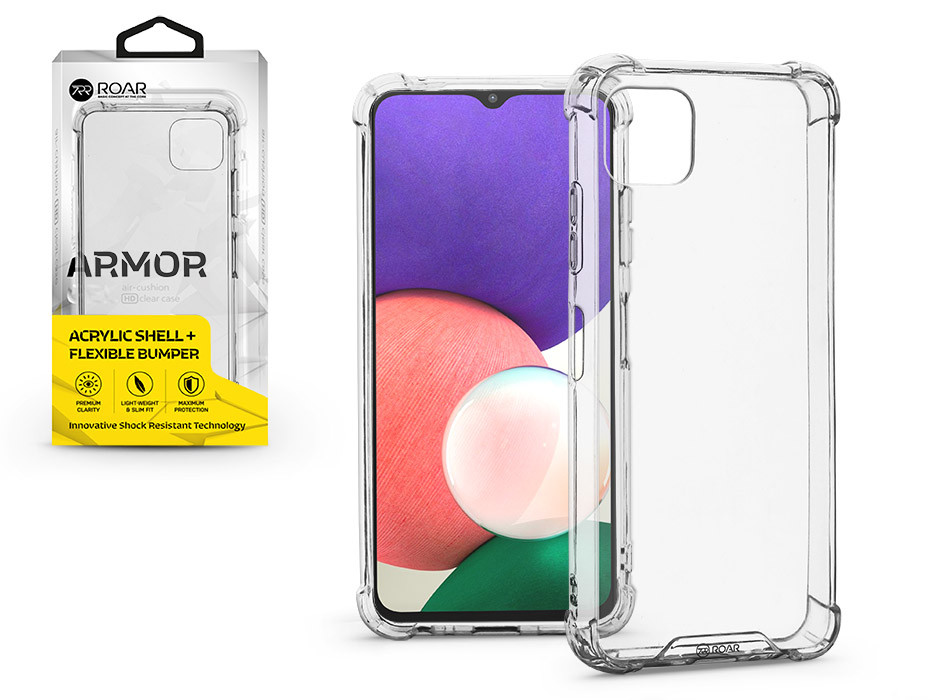 Samsung A226B Galaxy A22 5G szilikon hátlap - Roar Armor Gel - transparent