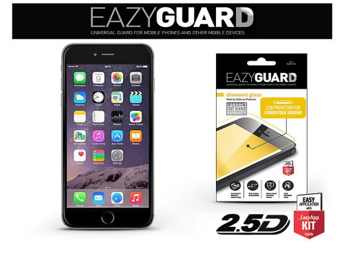 Apple iPhone 6 Plus/6S Plus gyémántüveg képernyővédő fólia - Diamond Glass 2.5D Fullcover - fekete