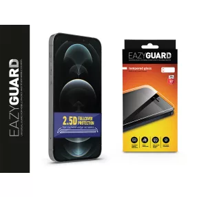   Apple iPhone 12 Pro Max gyémántüveg képernyővédő fólia - Diamond Glass 2.5D Fullcover - fekete