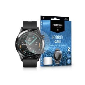   Huawei Watch GT 2 (46 mm) rugalmas üveg képernyővédő fólia - MyScreen Protector Hybrid Glass - 2 db/csomag - átlátszó