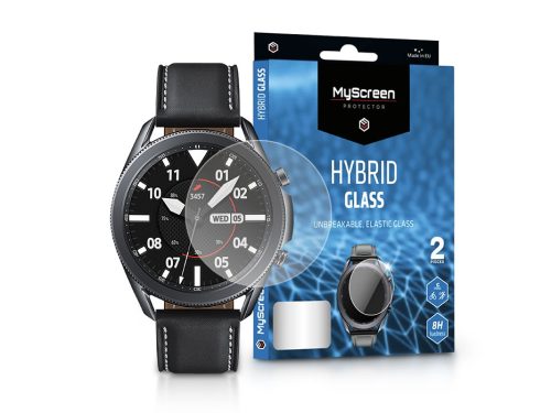 Samsung Galaxy Watch 3 (41 mm) rugalmas üveg képernyővédő fólia - MyScreen      Protector Hybrid Glass - 2 db/csomag - átlátszó