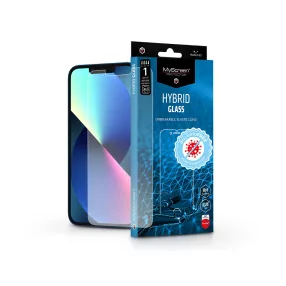   Apple iPhone 13/13 Pro/14/14 Pro rugalmas üveg képernyővédő fólia - MyScreen    Protector Hybrid Glass BacteriaFree - átlátszó
