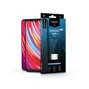   Xiaomi Redmi Note 8 Pro edzett üveg képernyővédő fólia - MyScreen Protector     Diamond Glass Lite Edge2.5D Full Glue - fekete