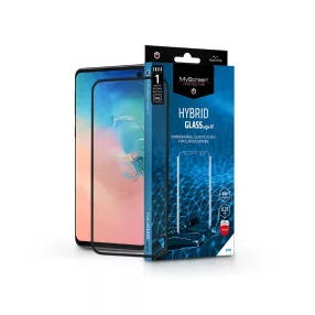   Samsung G973U Galaxy S10 rugalmas üveg képernyővédő fólia ívelt kijelzőhöz -    MyScreen Protector Hybrid Glass Edge3D - fekete