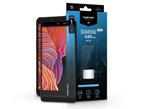 Samsung G525F Galaxy Xcover 5 edzett üveg képernyővédő fólia - MyScreen         Protector Diamond Glass Lite Edge2.5D Full Glue - fekete