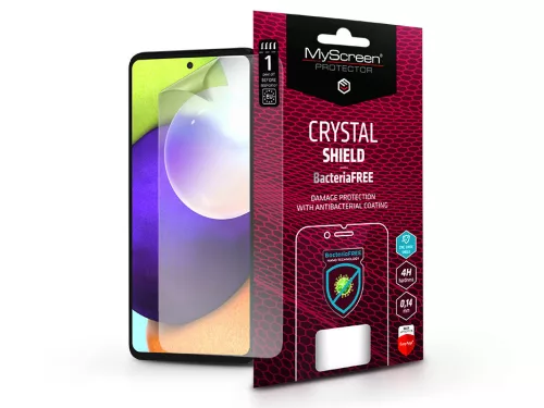 Samsung A525F Galaxy A52/A52 5G/A52s/A53 képernyővédő fólia - MyScreen          ProtectorCrystal Shield BacteriaFree - 1 db/csomag - átlátszó