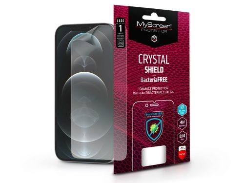 Apple iPhone 12 Pro Max képernyővédő fólia - MyScreen Protector Crystal Shield  BacteriaFree - 1 db/csomag - átlátszó