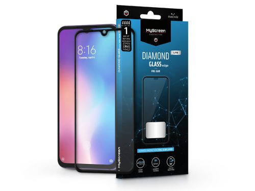 Xiaomi Mi 9 SE edzett üveg képernyővédő fólia - MyScreen Protector Diamond GlassLite Edge2.5D Full Glue - fekete