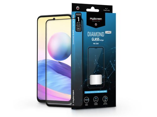 Xiaomi Redmi Note 10 5G/Poco M3 Pro 5G edzett üveg képernyővédő fólia - MyScreenProtector Diamond Glass Lite Edge2.5D Full Glue - fekete