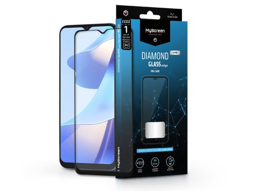 Oppo A16/A16s edzett üveg képernyővédő fólia - MyScreen Protector Diamond Glass Lite Edge2.5D Full Glue - fekete